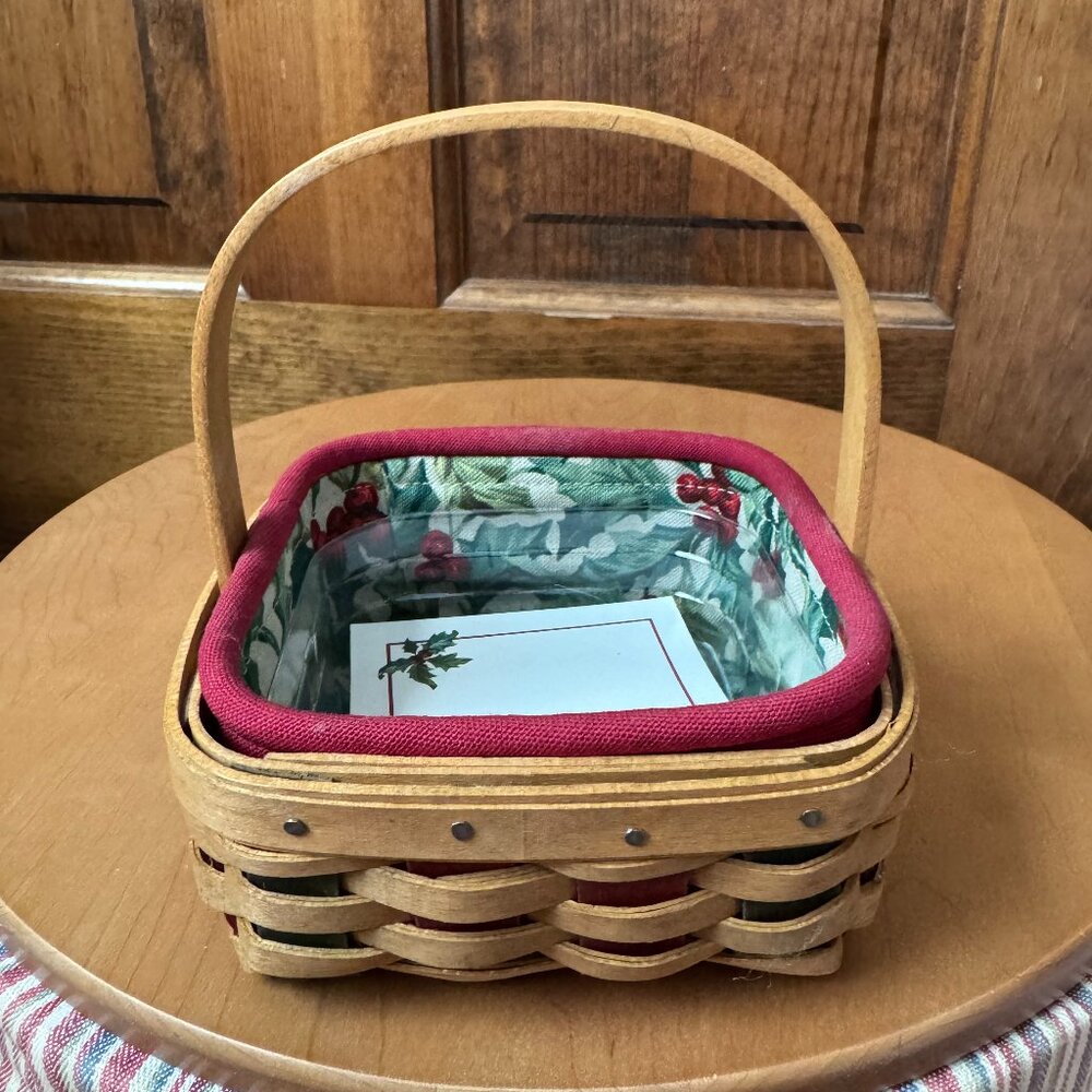 Longaberger 2003 Holiday Helper "Stuck on You" Basket Combo